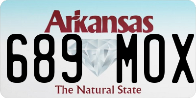 AR license plate 689MOX