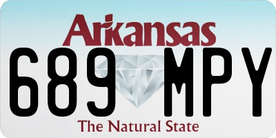 AR license plate 689MPY