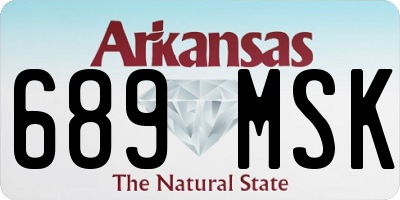 AR license plate 689MSK