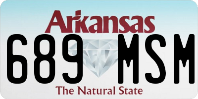 AR license plate 689MSM