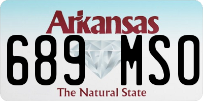 AR license plate 689MSO