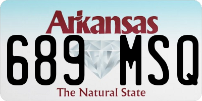 AR license plate 689MSQ
