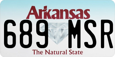 AR license plate 689MSR