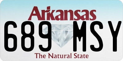 AR license plate 689MSY