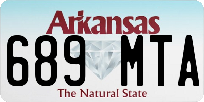 AR license plate 689MTA