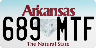 AR license plate 689MTF