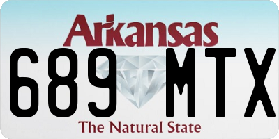 AR license plate 689MTX