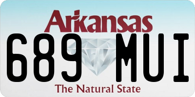 AR license plate 689MUI