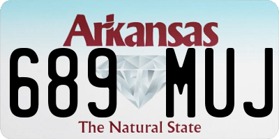 AR license plate 689MUJ