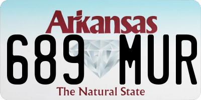 AR license plate 689MUR