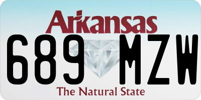 AR license plate 689MZW