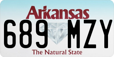 AR license plate 689MZY