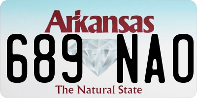 AR license plate 689NAO