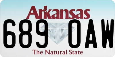 AR license plate 689OAW