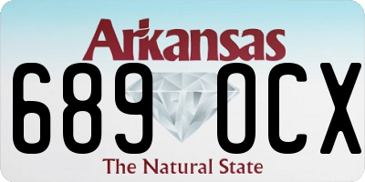 AR license plate 689OCX