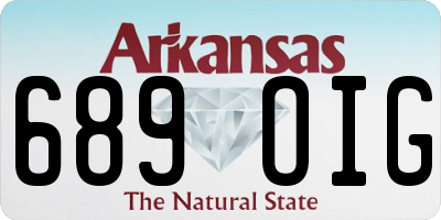 AR license plate 689OIG