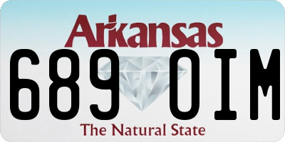AR license plate 689OIM