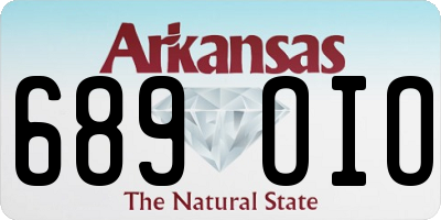AR license plate 689OIO