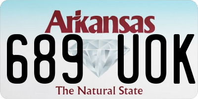 AR license plate 689UOK