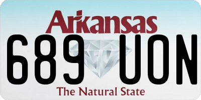AR license plate 689UON