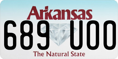 AR license plate 689UOO