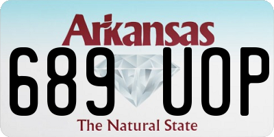 AR license plate 689UOP
