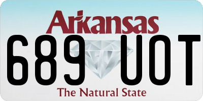 AR license plate 689UOT