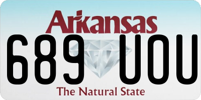 AR license plate 689UOU