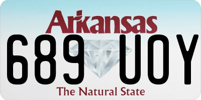 AR license plate 689UOY
