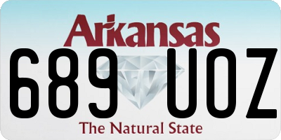 AR license plate 689UOZ
