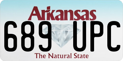 AR license plate 689UPC