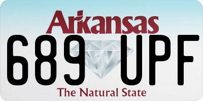AR license plate 689UPF