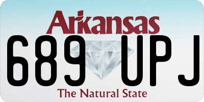 AR license plate 689UPJ