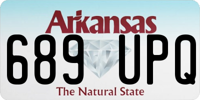 AR license plate 689UPQ
