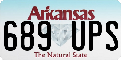 AR license plate 689UPS