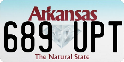AR license plate 689UPT