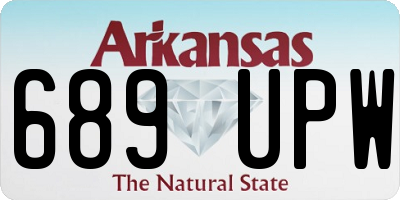 AR license plate 689UPW