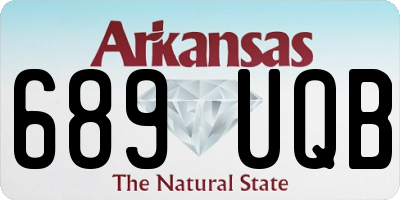 AR license plate 689UQB