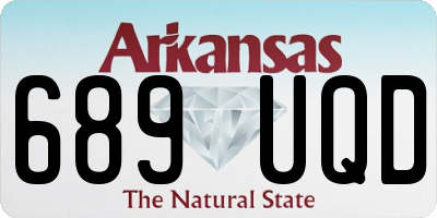 AR license plate 689UQD