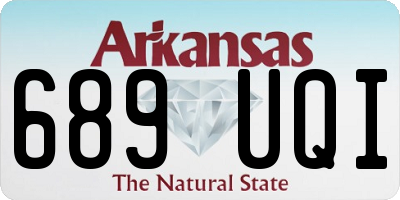 AR license plate 689UQI