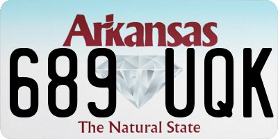 AR license plate 689UQK