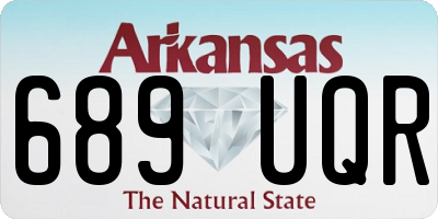 AR license plate 689UQR