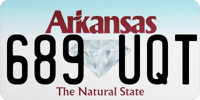 AR license plate 689UQT