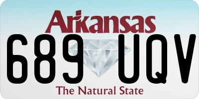AR license plate 689UQV
