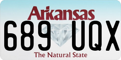 AR license plate 689UQX