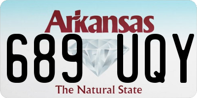 AR license plate 689UQY