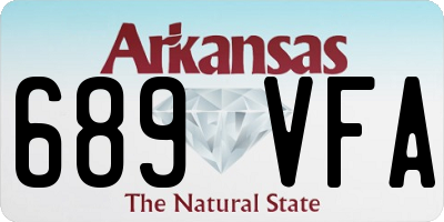 AR license plate 689VFA