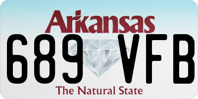AR license plate 689VFB
