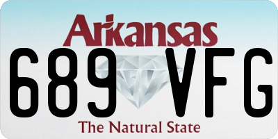 AR license plate 689VFG