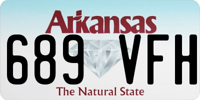 AR license plate 689VFH